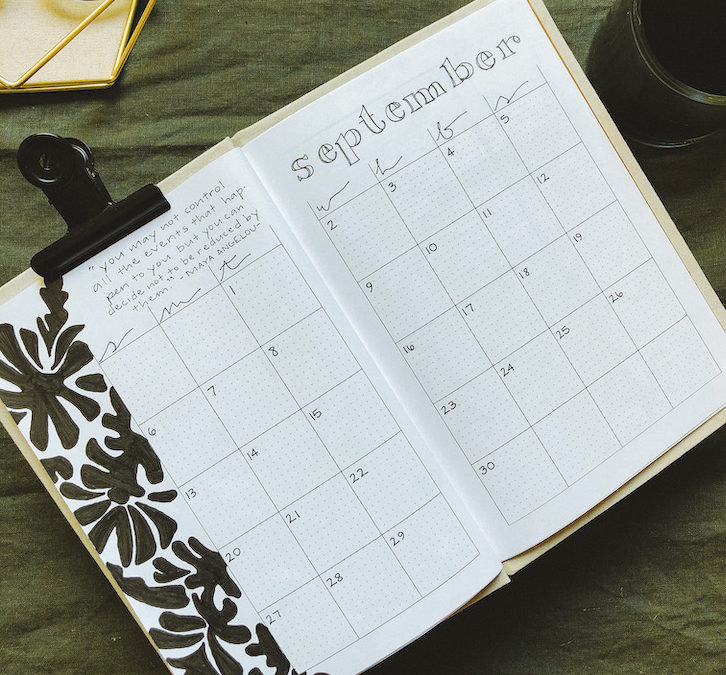 Monthly Calendar Spread Design